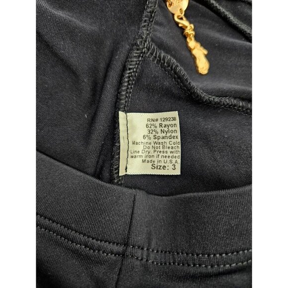 NWOT 6126 Lindsay Lohan Black Leggings Womens 3 Rayon Spandex Blend - Picture 5 of 5